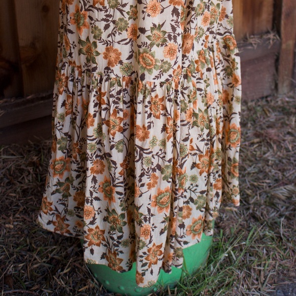 Juillet 100% Cotton Merritt Maxi Dress In Oona Sunflower Print Woman's Size M - Picture 8 of 17